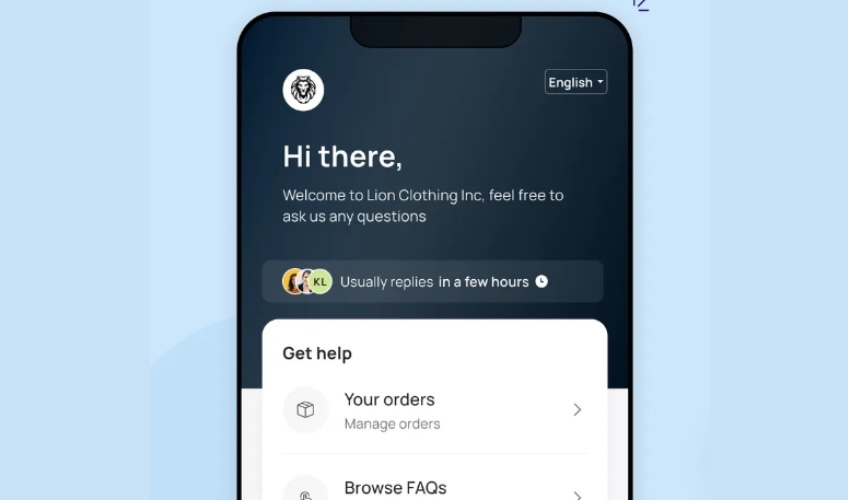 Screenshot of a mobile app for customer service using Richpanel. 